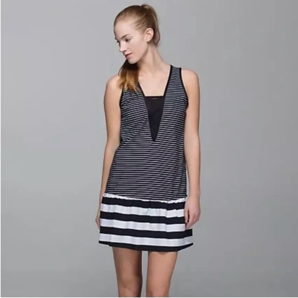 Lululemon Both Ways dress. 6
Striped Black and White Swim Dress